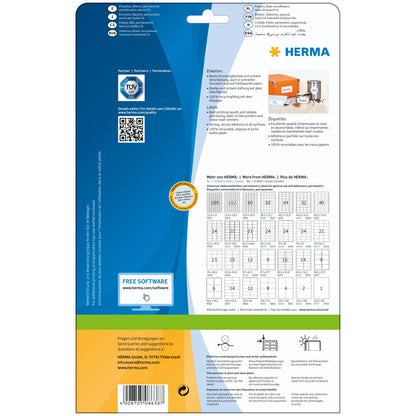 Herma Labels 70x36 white matte 10 sheets DIN A4 240 Pcs.   8638