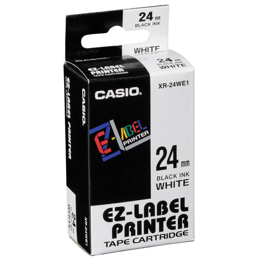 Casio XR-24 WE 1 24 mm black on white
