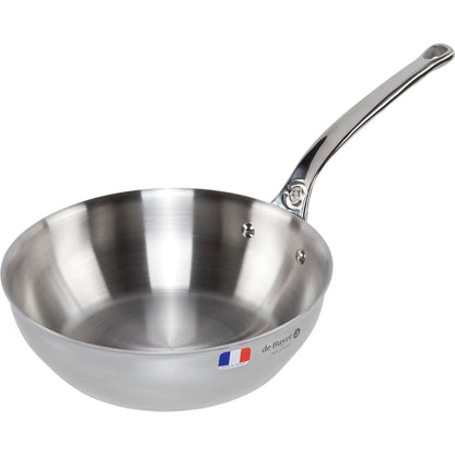 De Buyer Affinity Sauté Pan Stainless Steel curved  24 cm