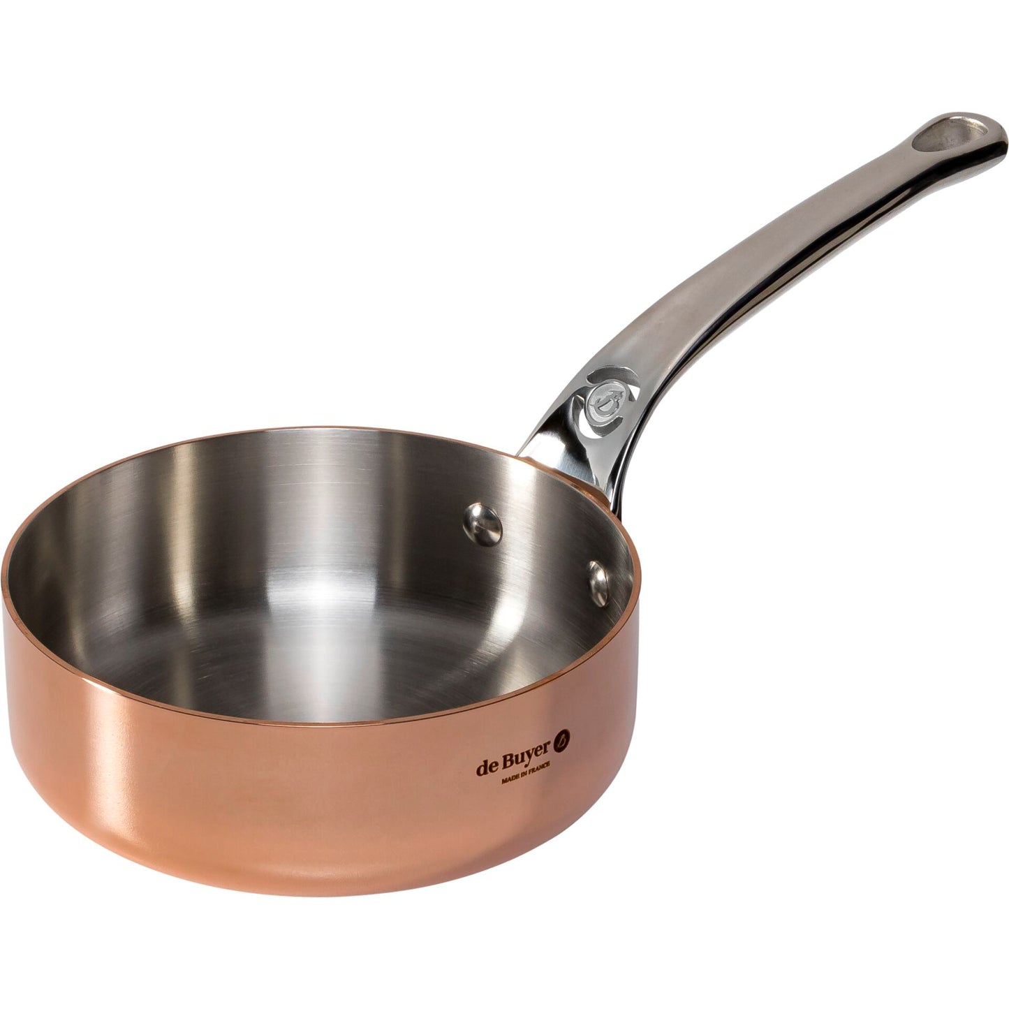 De Buyer Prima Matera Sauté Pan Copper/steel 16cm straight ind.