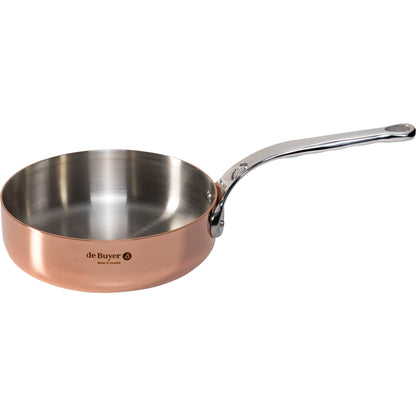 De Buyer Prima Matera Sauté Pan copper/steel. 20cm straight ind.