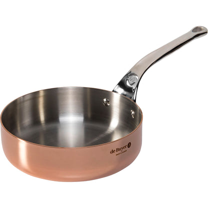 De Buyer Prima Matera Sauté Pan copper/steel. 20cm straight ind.