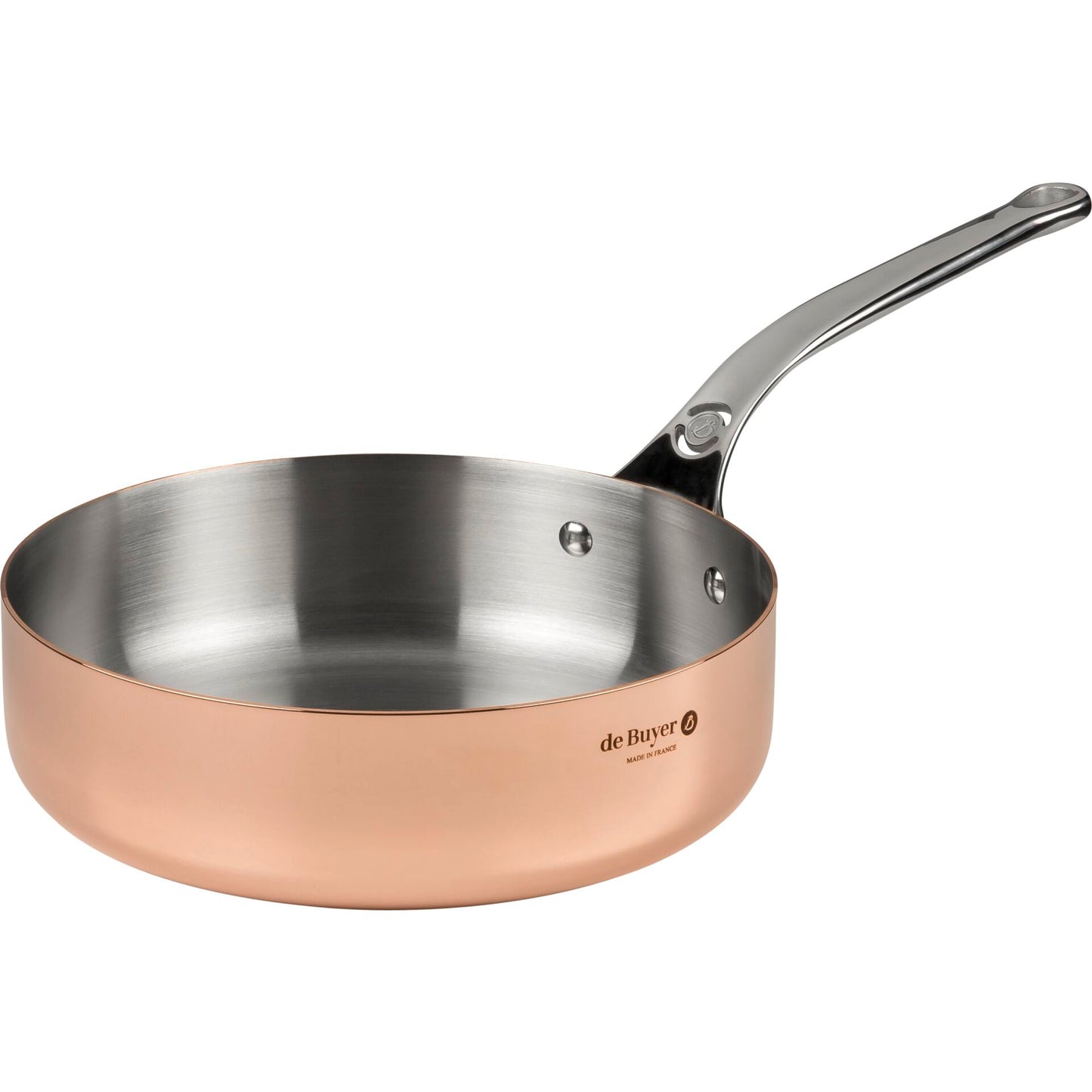 De Buyer Prima Matera Sauté Pan Copper/steel 24cm straight ind.