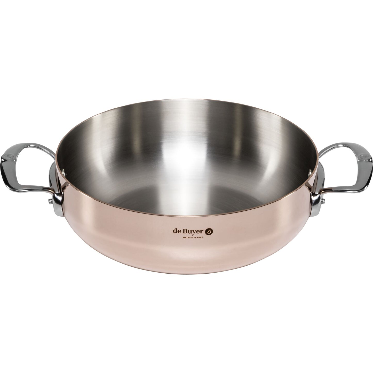 De Buyer Prima Matera Saucepot Copper/Steel 28cm curved induct.