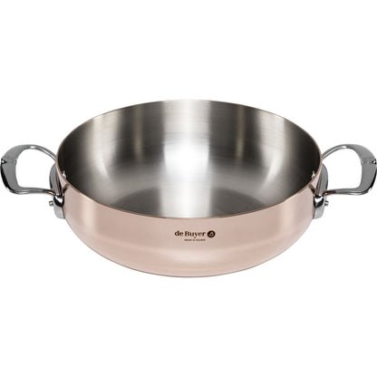 De Buyer Prima Matera Saucepot Copper/Steel 28cm curved induct.