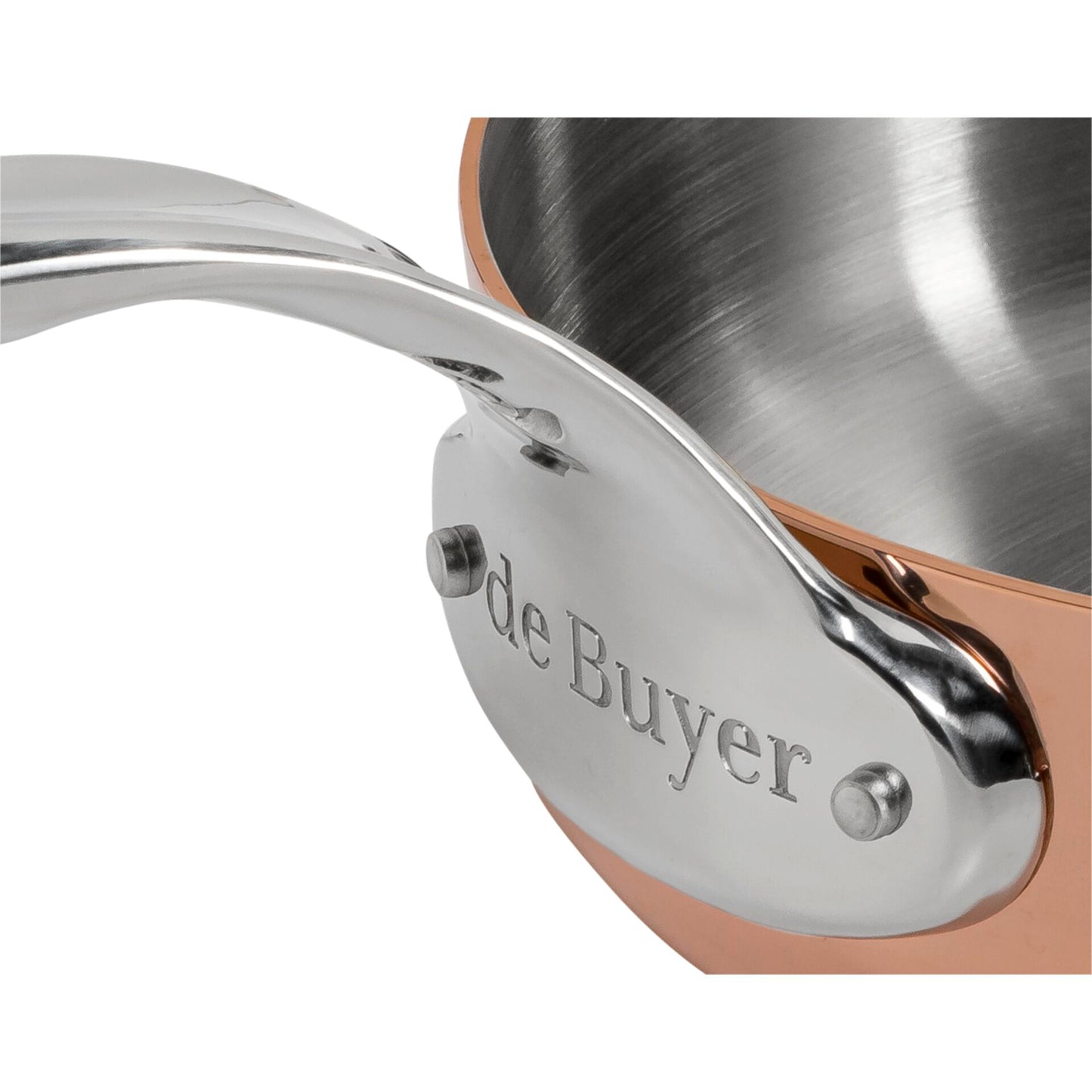 De Buyer Prima Matera Sauté Pan Copper/Steel 24cm curved induc.