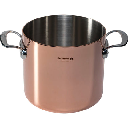 De Buyer Prima Matera Saucepot copper/steel extra high 20cm ind
