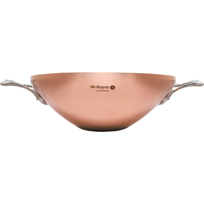 De Buyer Prima Matera Wok induct ion copper/steel with 2 handles