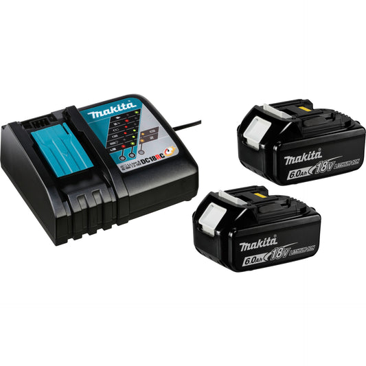 Makita Power Source Kit 199480-6 2x BL1860B + DC18RC