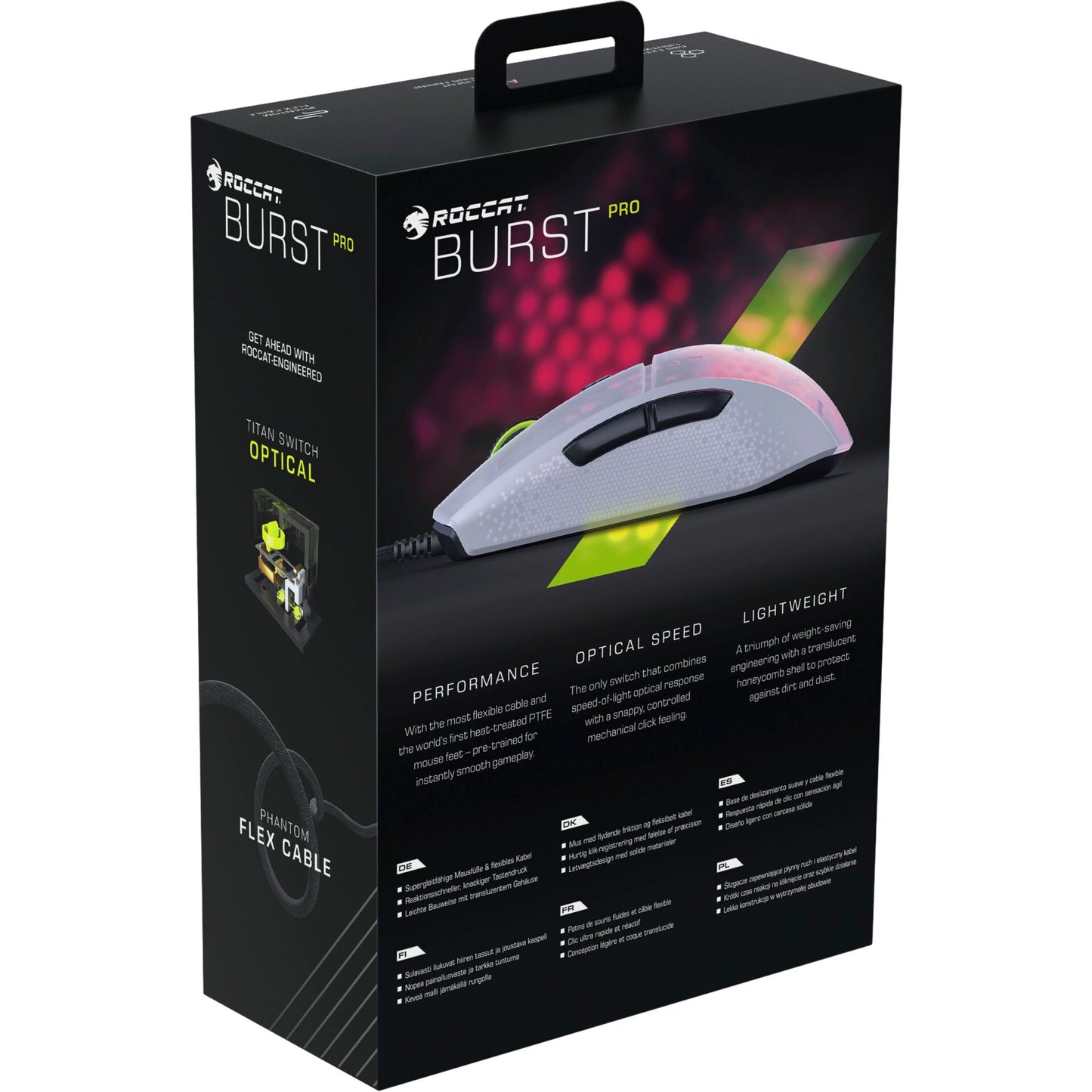 Roccat Burst Pro white RGB Gaming Maus