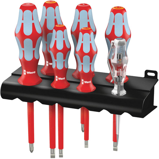 Wera 3160 i/7 Screwdriver Set Stainless Steel + Rack