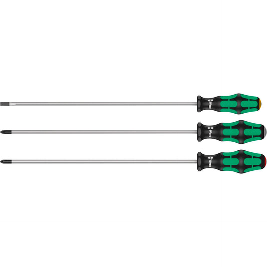 Wera 335/350/355/3 Screwdriver Set Kraftform Plus, 300mm Blades