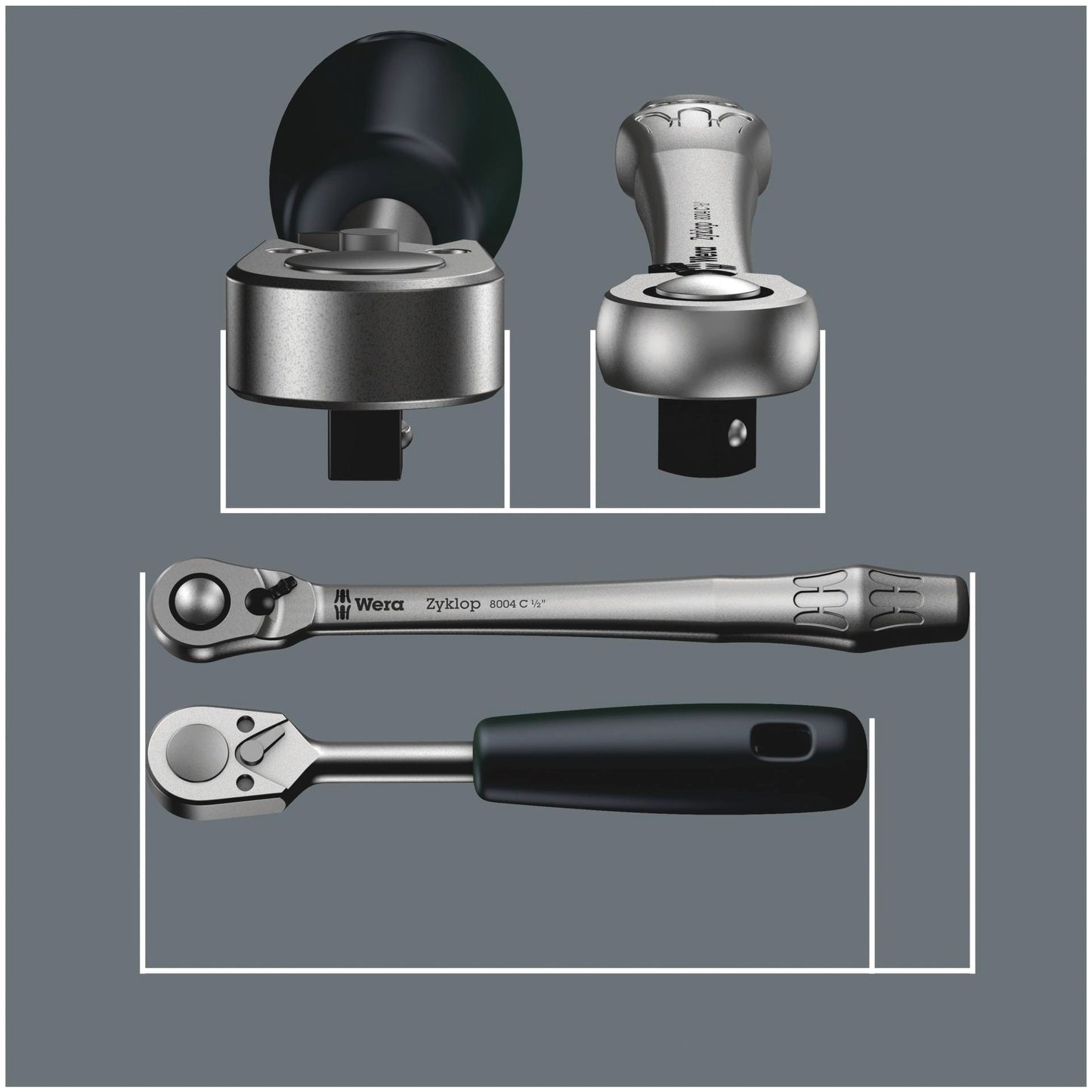 Wera 8100 SA 11 Zyklop 1/4 Ratchet switch lever imperial