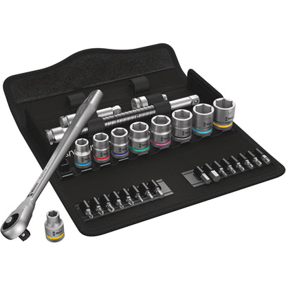 Wera 8100 SB 10 Zyklop Ratchet Set Push Through 3/8  imperial