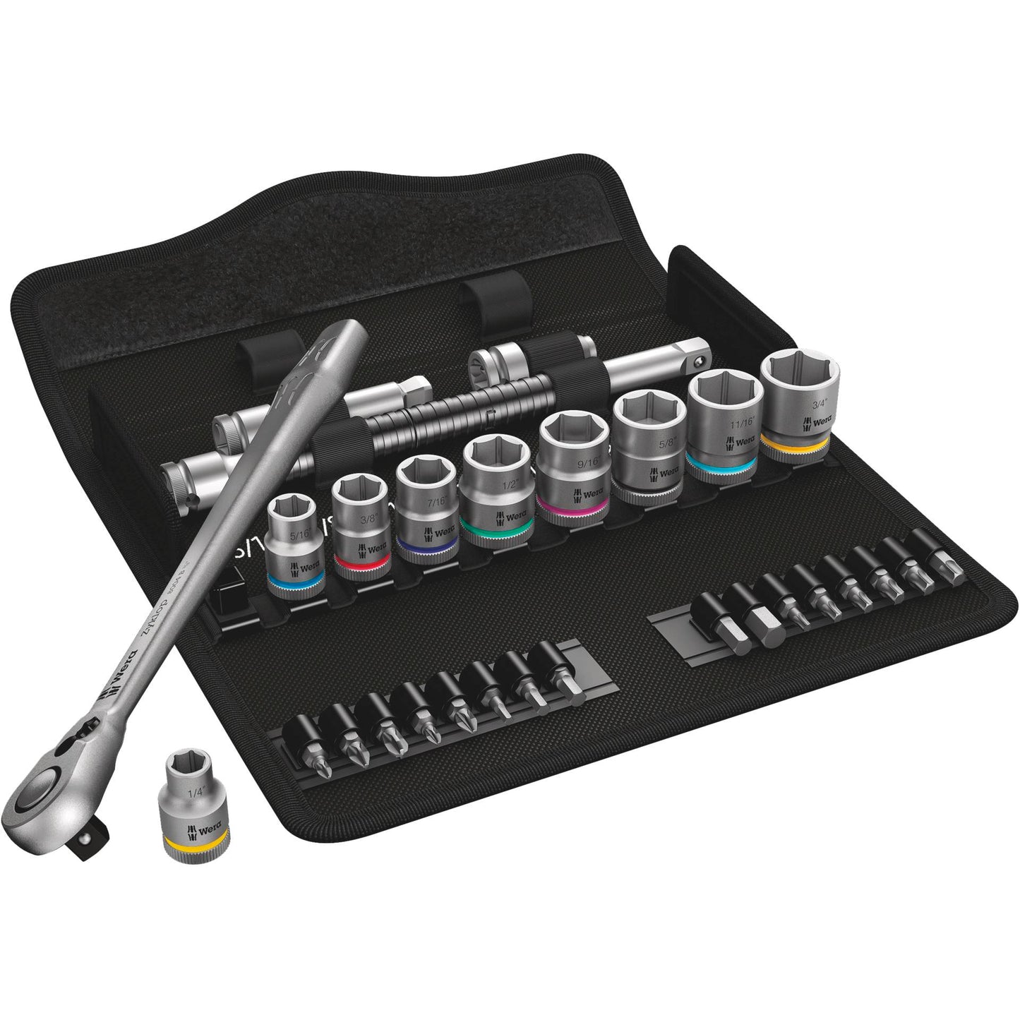 Wera 8100 SB 11 Zyklop Ratchet Set Switch Lever 3/8  imperial