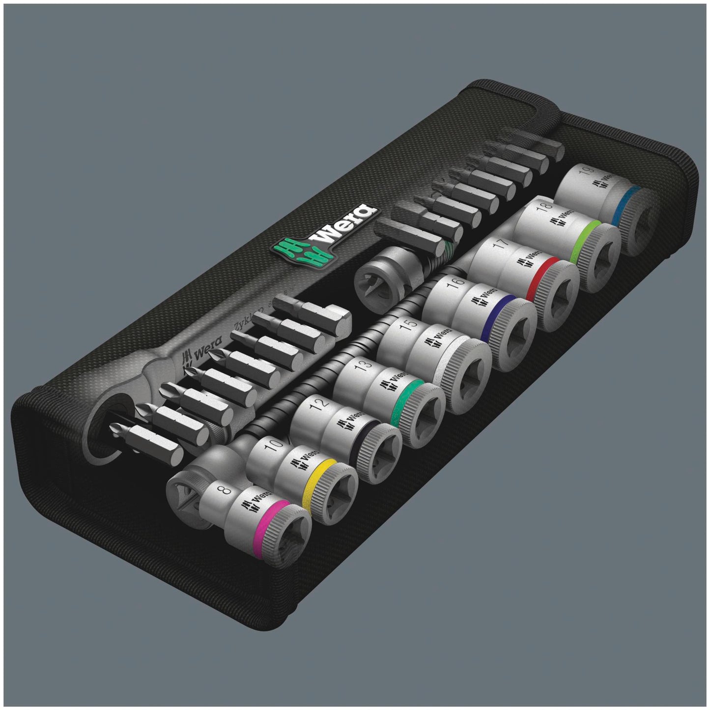 Wera 8100 SB 7 Zyklop Ratchet Push Through Square 3/8  metric