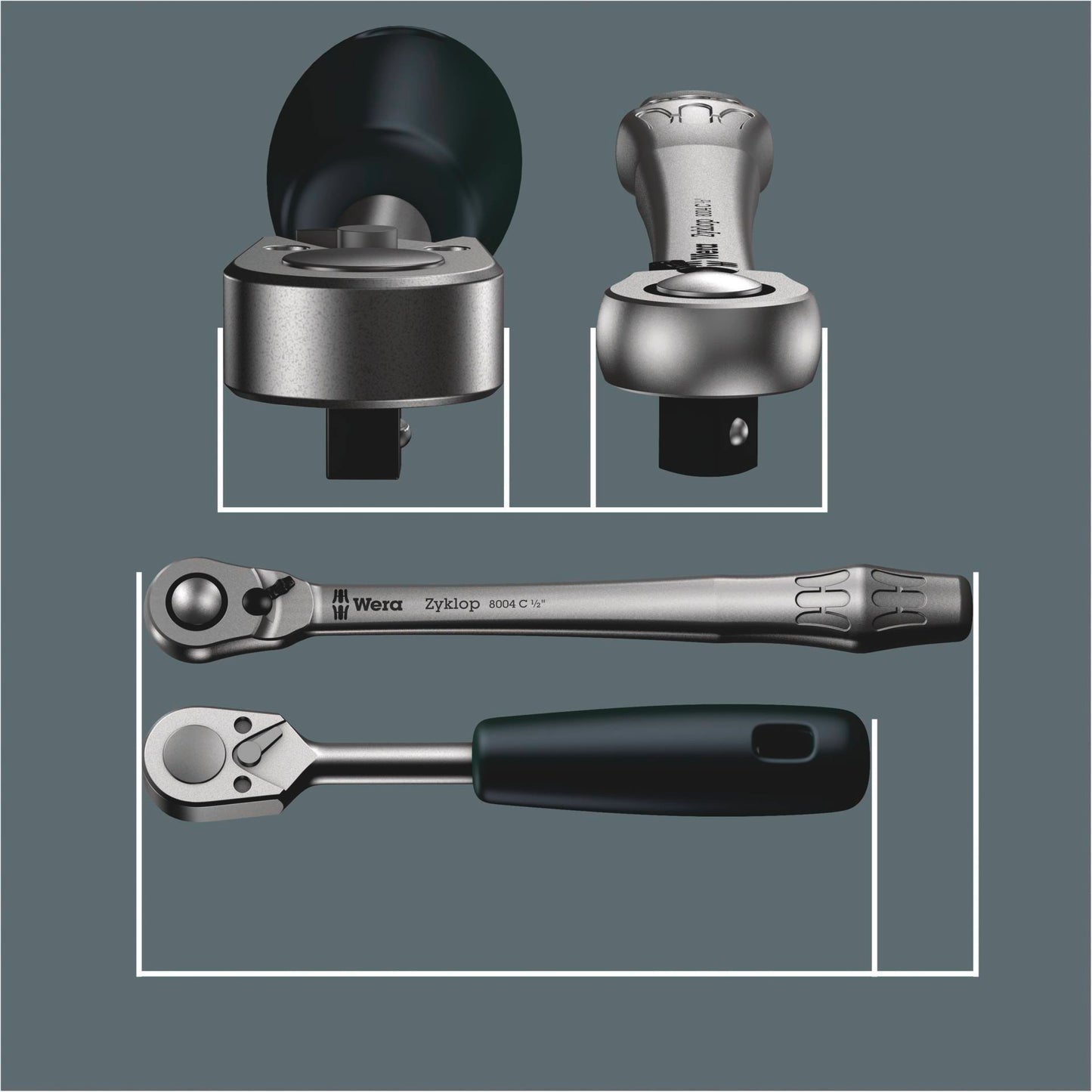 Wera 8100 SC 11 Zyklop Ratchet Switch Lever 1/2  Drive imperial
