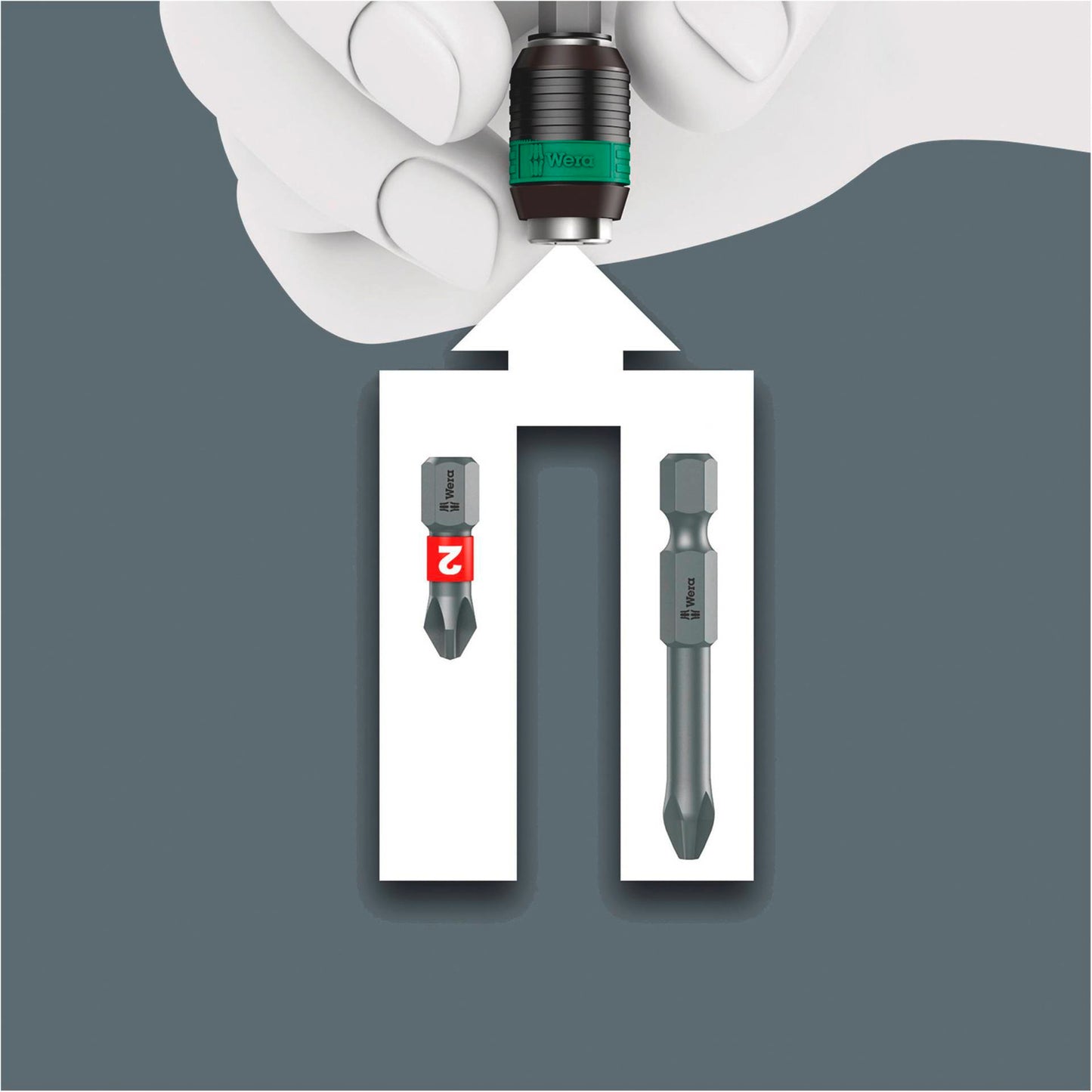 Wera 845/8 1-flute Countersink Bits Set