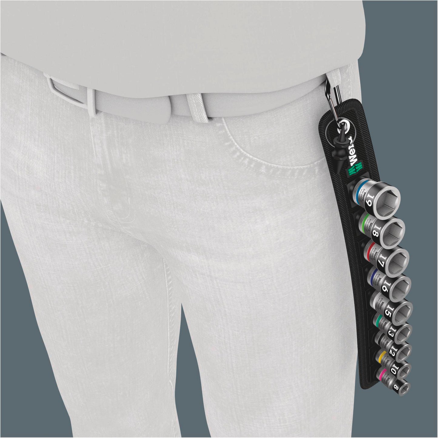 Wera Belt B 1 Zyklop Socket Set w. holding function, 3/8  Drive