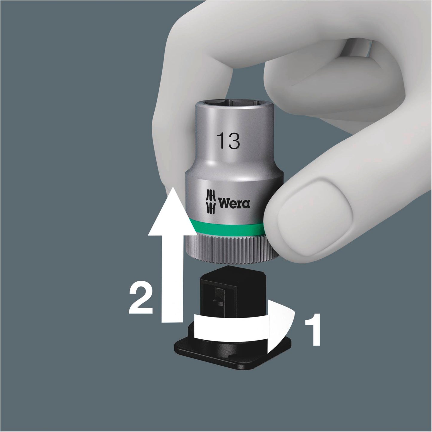Wera Belt B 2 Zyklop In-Hex-Plus Bit Socket, holding funct. 3/8