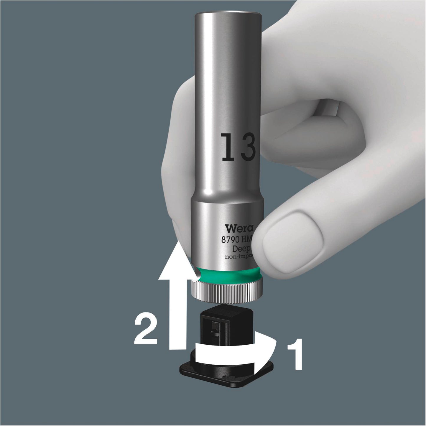 Wera Belt B Deep 1 Socket Set 3/8  Drive