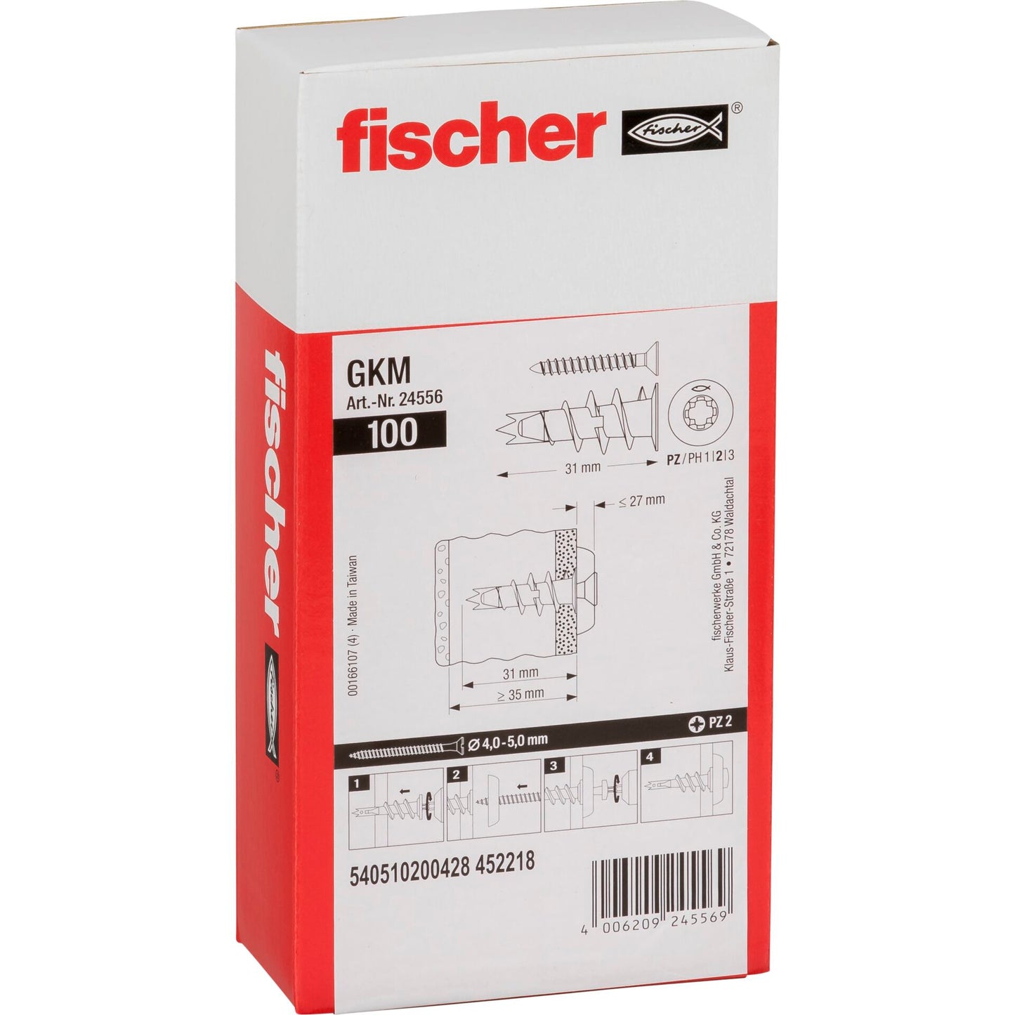Fischer Plasterboard Metal Fixing GKM 100 pcs.