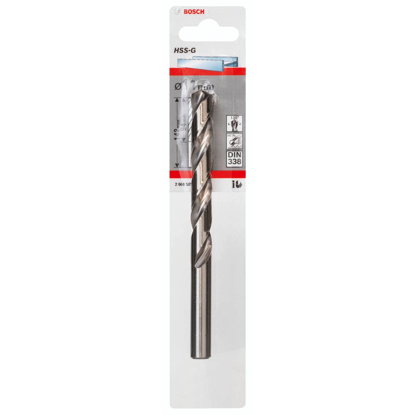 Bosch 1 Metal Drill Bits HSS-G 11,0x94x142mm