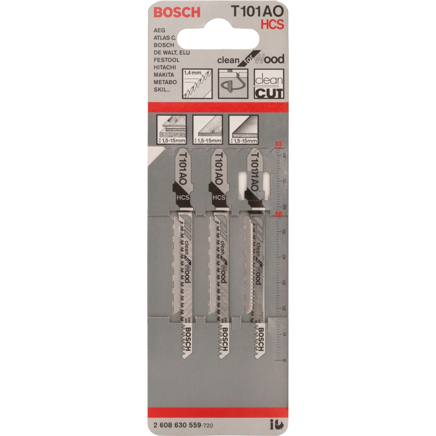 Bosch 3 jigsaw blades T 101AO