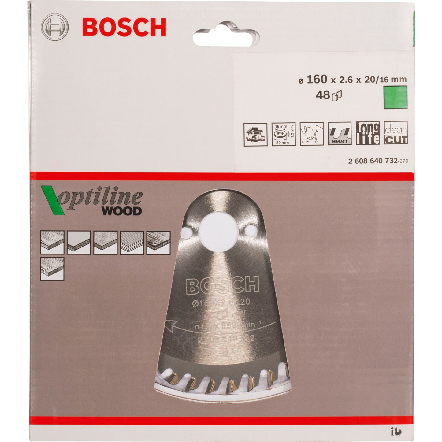 Bosch Circ. Saw Blade OP WO H 160x20-48