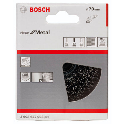 Bosch 1 Clean for Metal M14 70mm 0.3mm steel crimped wire