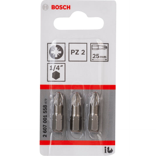 Bosch 3pct PZ Screwdriver Bit PH2 XH 25mm