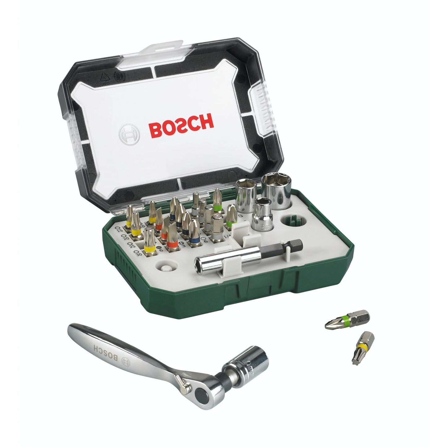Bosch Prom 26-pcs. Screwdriver Bit Set with Ratchet