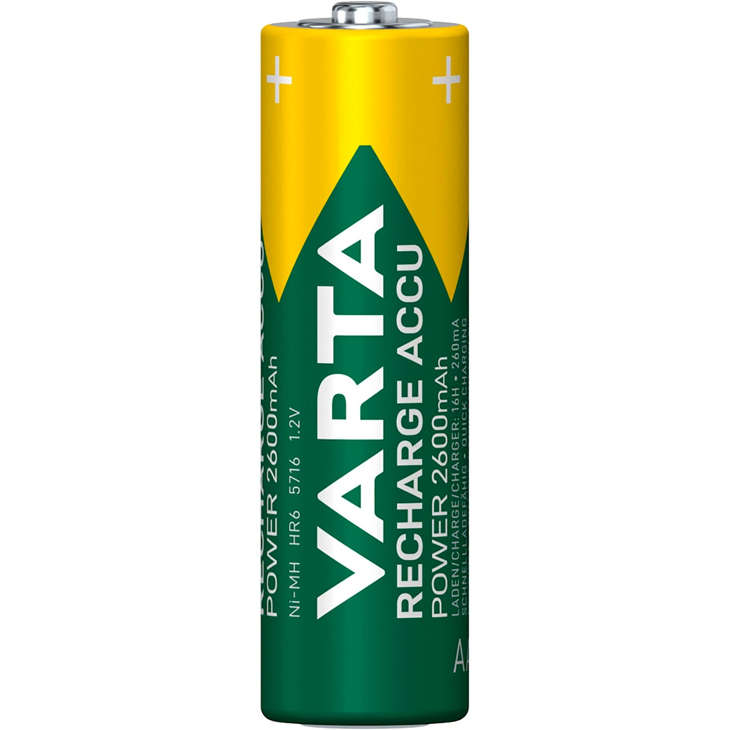 1x2 Varta Rechargeable Accu AA NiMH 2600 mAh Mignon