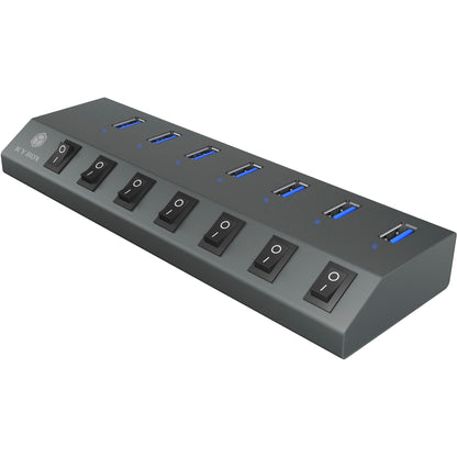 RaidSonic IB-HUB1701-C3 7 port USB 3.0 Type-A Hub