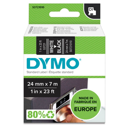 Dymo D1 Label  24 mm x 7 m white to black