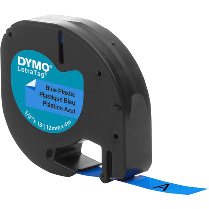 Dymo Letratag Blue Plastic 12 mm x 4 m