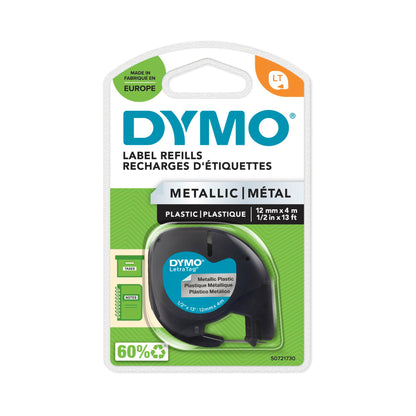 Dymo Letratag Band Metal silver 12 mm x 4 m