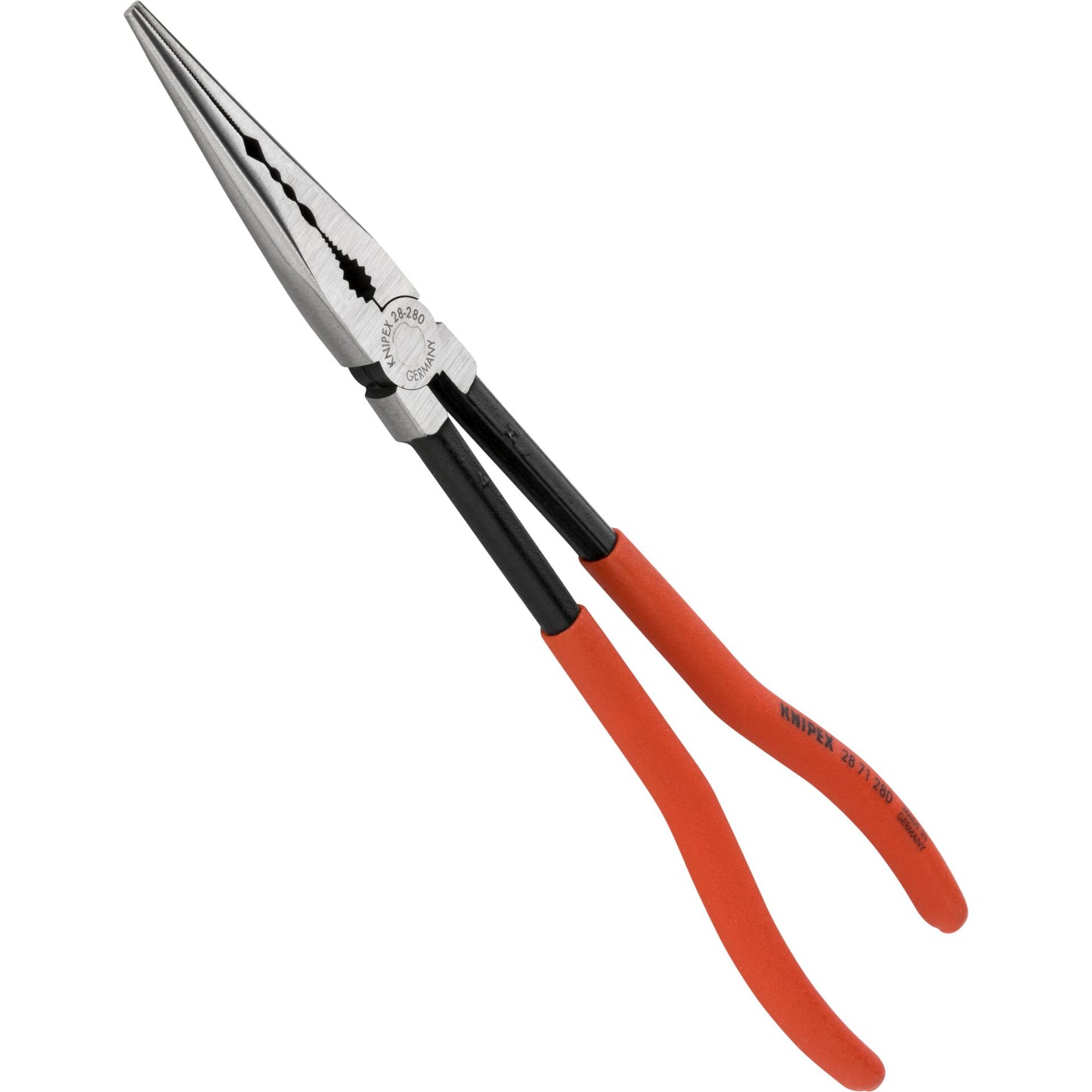 KNIPEX Long Reach Needle Nose Pliers with transverse profiles