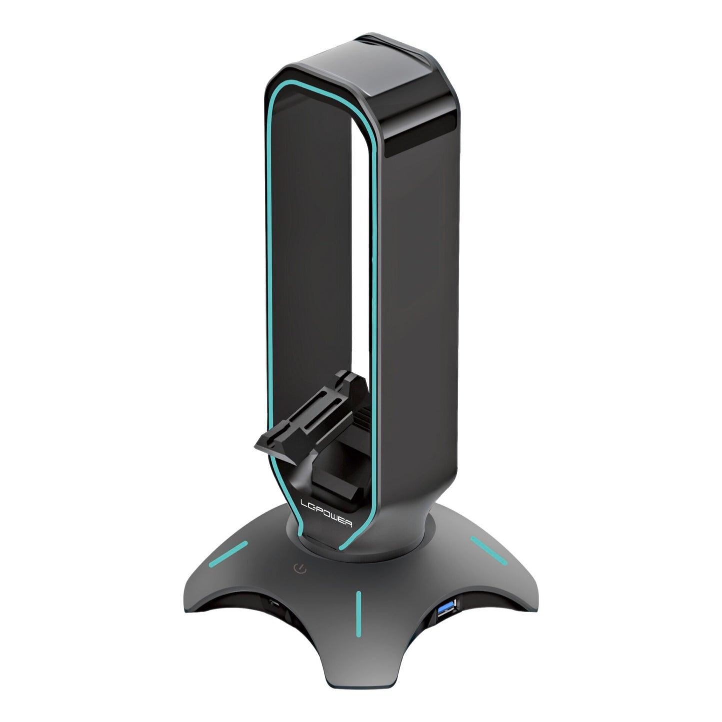 LC-Power LC-HUB-HEAD-BUNGEE USB 3.0 Hub, Headphone Holder