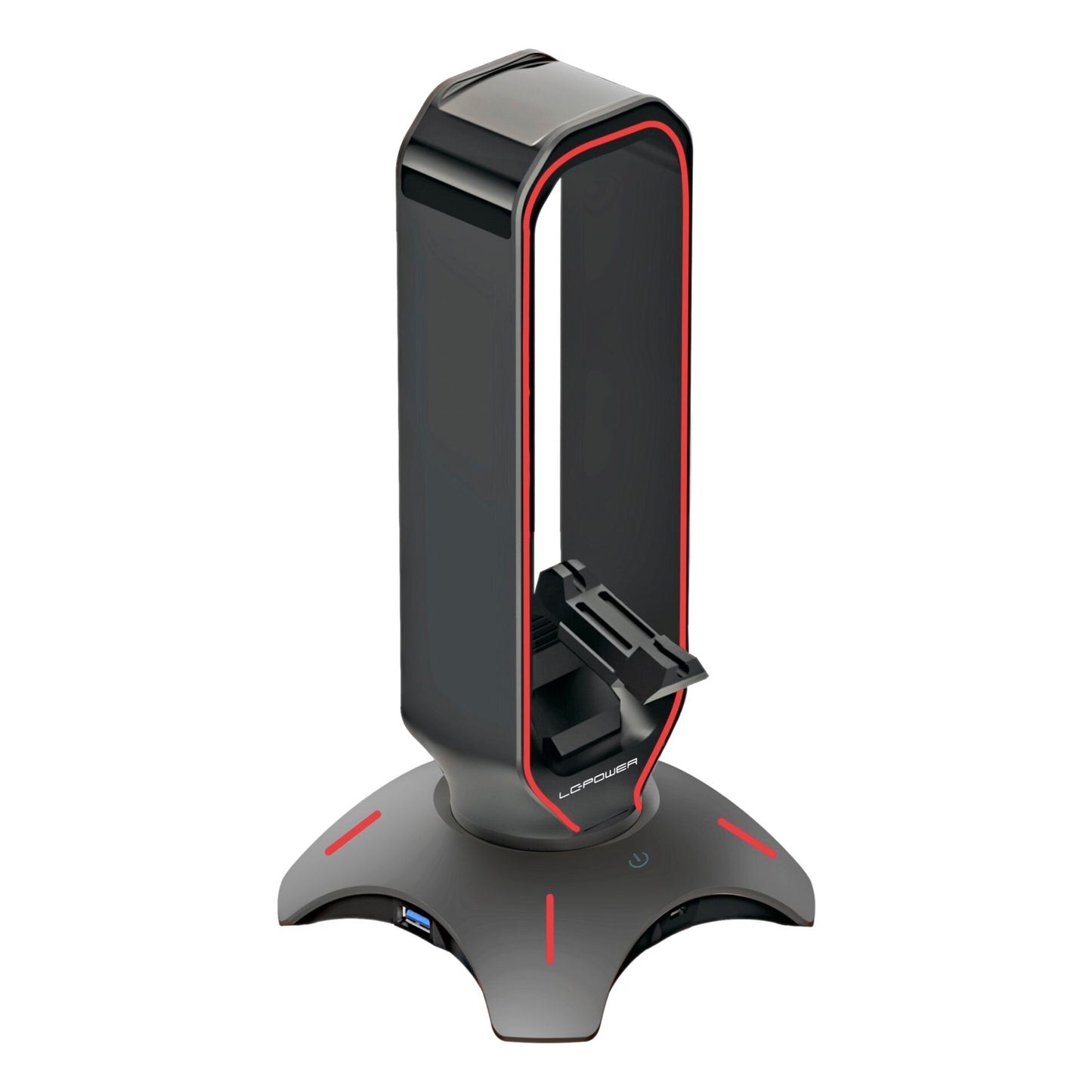 LC-Power LC-HUB-HEAD-BUNGEE USB 3.0 Hub, Headphone Holder