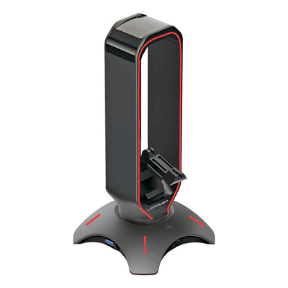 LC-Power LC-HUB-HEAD-BUNGEE USB 3.0 Hub, Headphone Holder