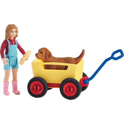 Schleich Farm World     42543 Puppy Wagon Ride