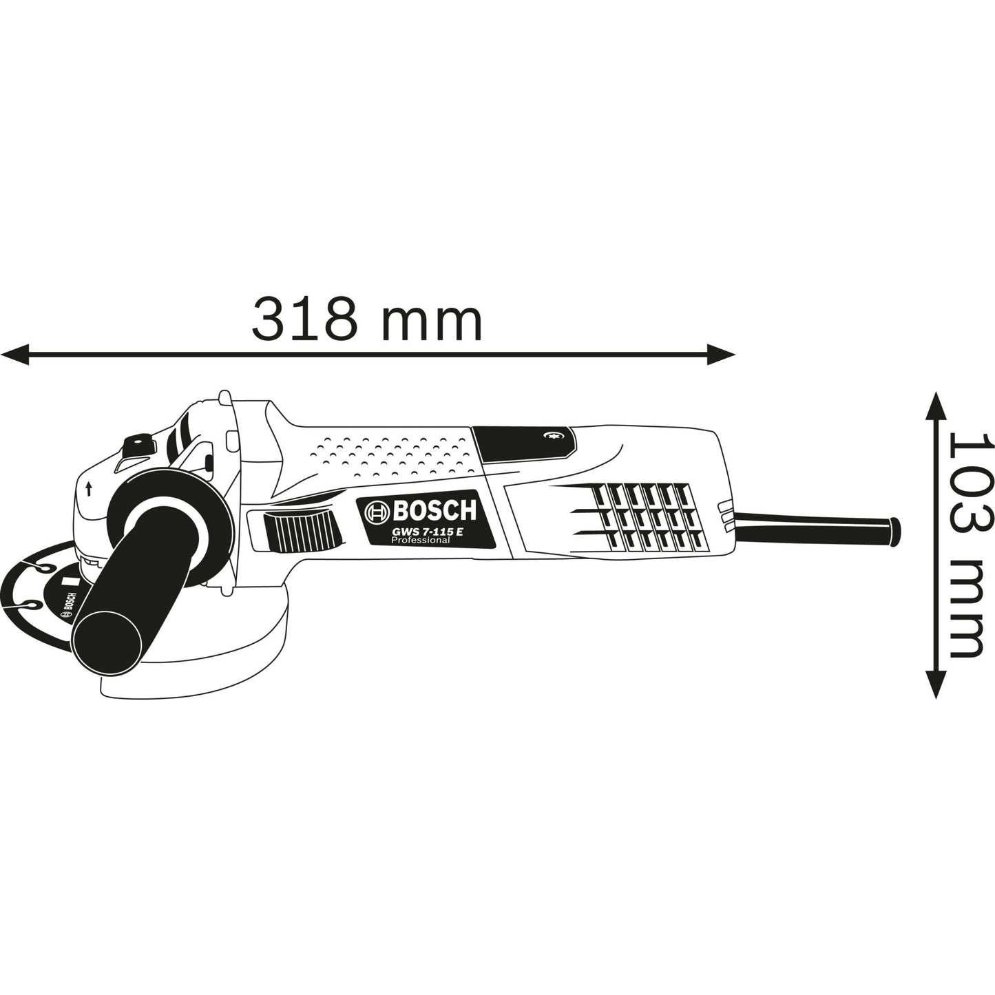 Bosch GWS 7-115 E Angle Grinder