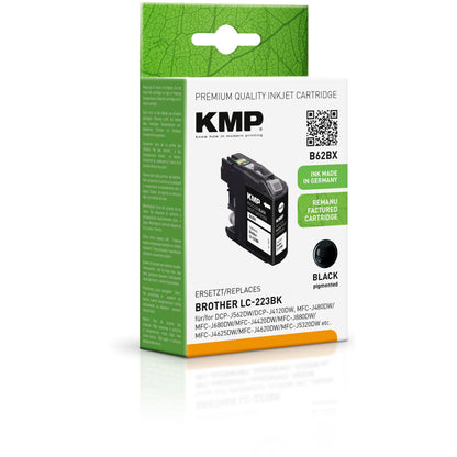 KMP B62BX ink cartridge black compatible w. Brother LC-223 BK
