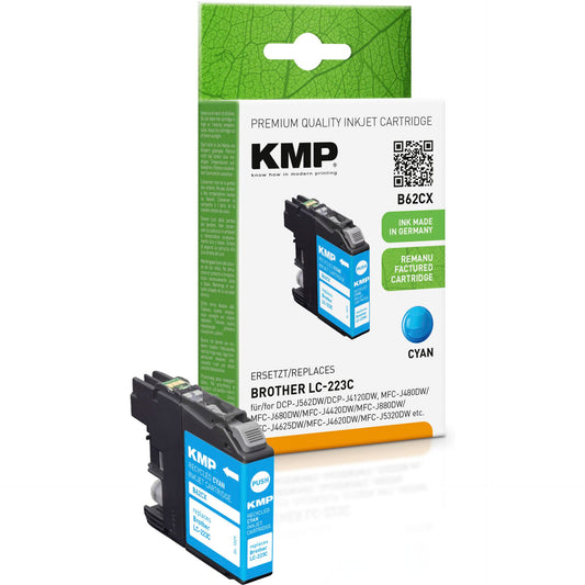 KMP B62CX ink cartridge cyan compatible with Brother LC-223 C