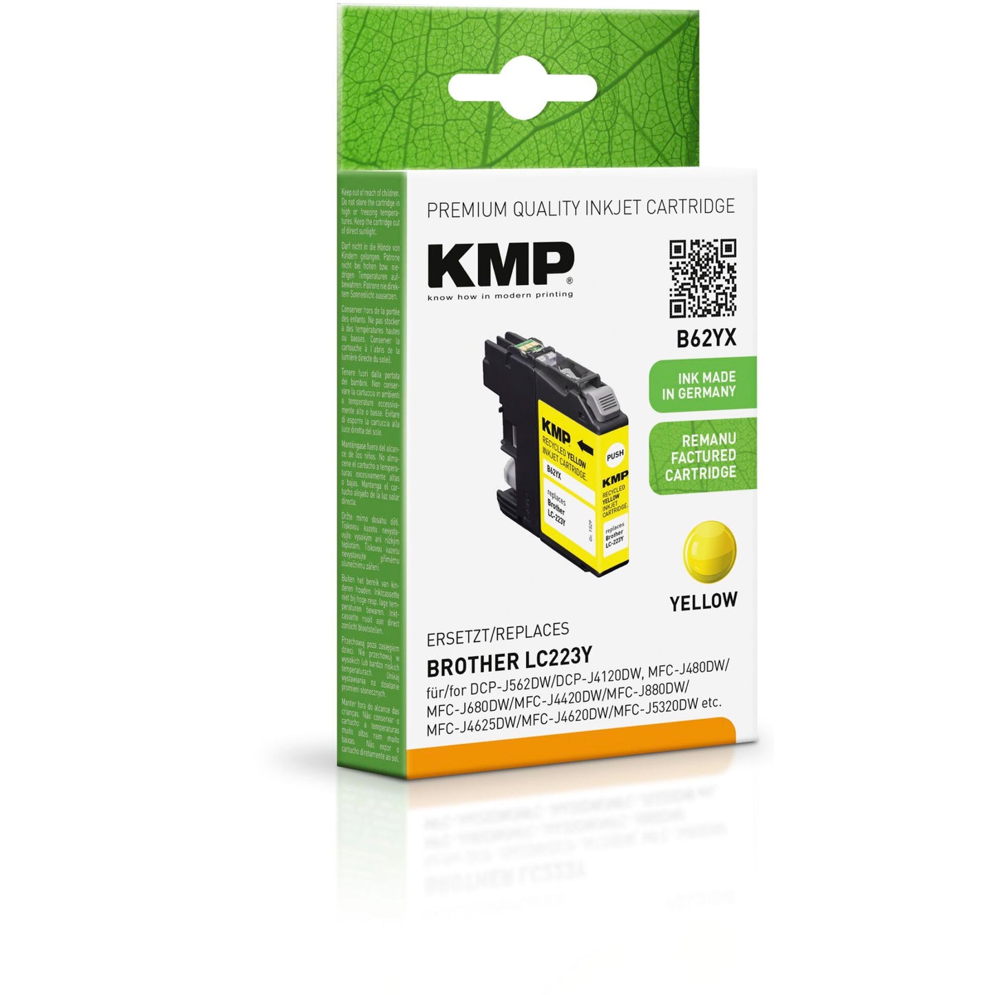 KMP B62YX ink cartridge yellow compatible with Brother LC-223 Y