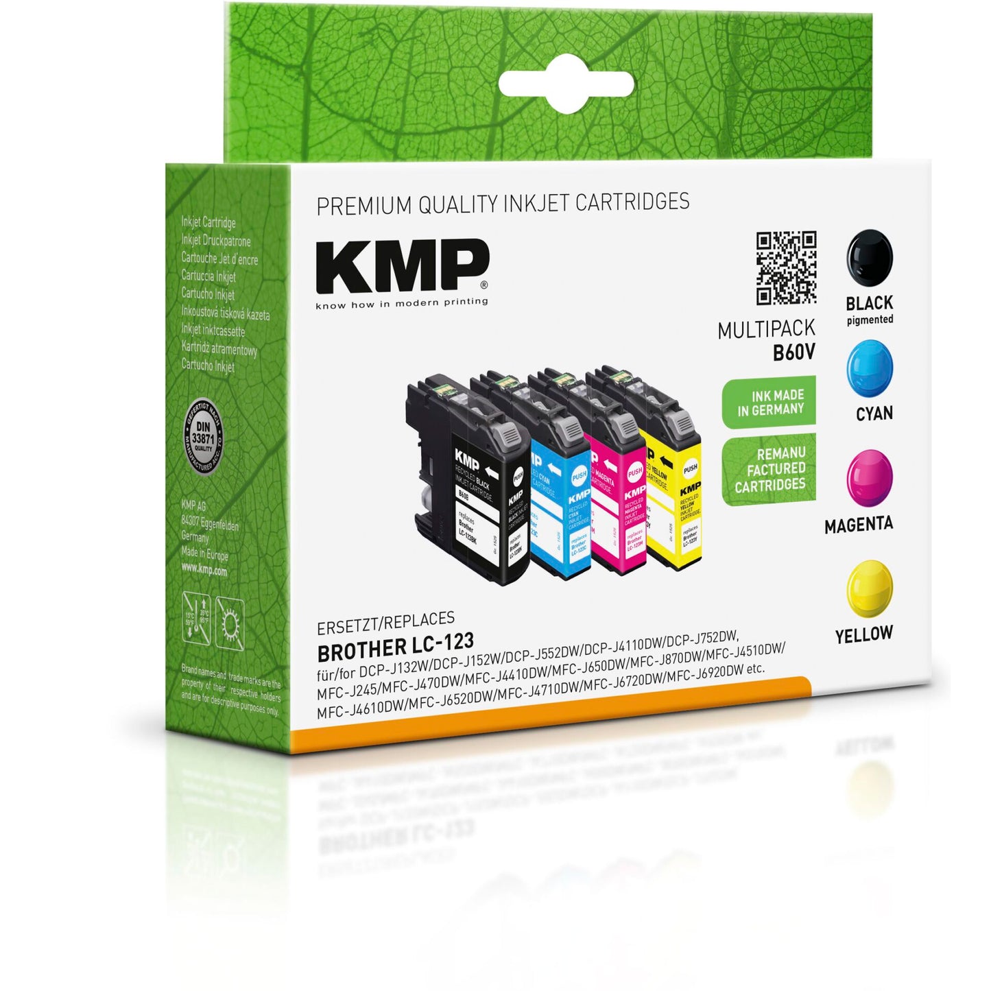 KMP B60V Promo Pack compatible with LC-123 BK/C/M/Y