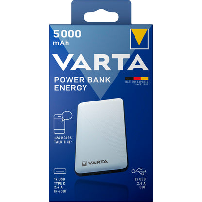 Varta Power Bank Energy 5000 5.000mAh, 2xUSB A, 1xUSB C