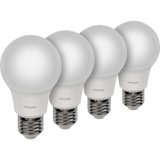 Philips LED Bulb E27 4-Pack 60W 2700K