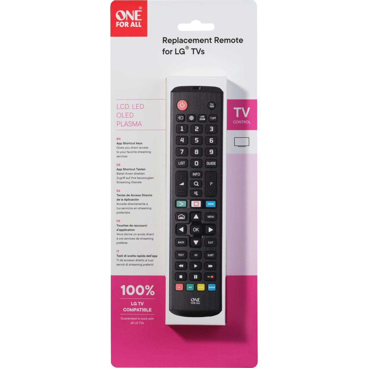 One for All LG 2.0 Replacement Remote      URC 4911